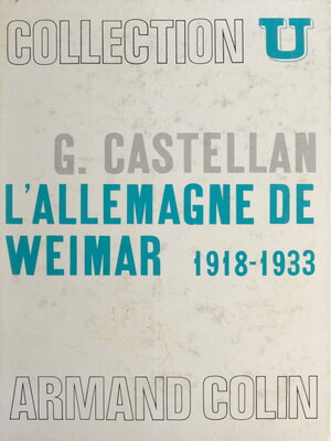 cover image of L'Allemagne de Weimar, 1918-1933